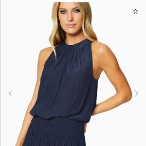 Ramy Brook Audrey Smocked Midi Dress
